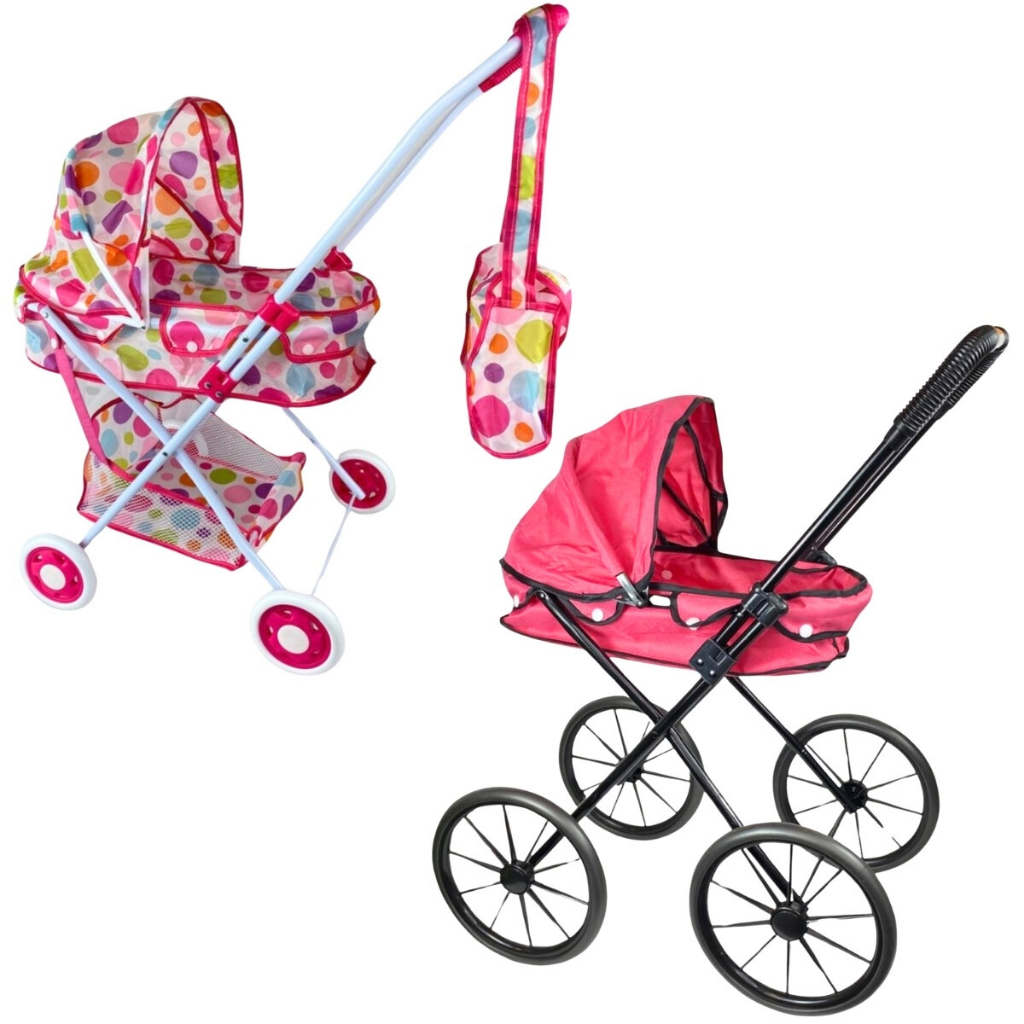 Carrinho De Boneca Bebe de luxo com Berço Removível e Trava Brinquedo Infantil - Castela em Oferta na Shopee