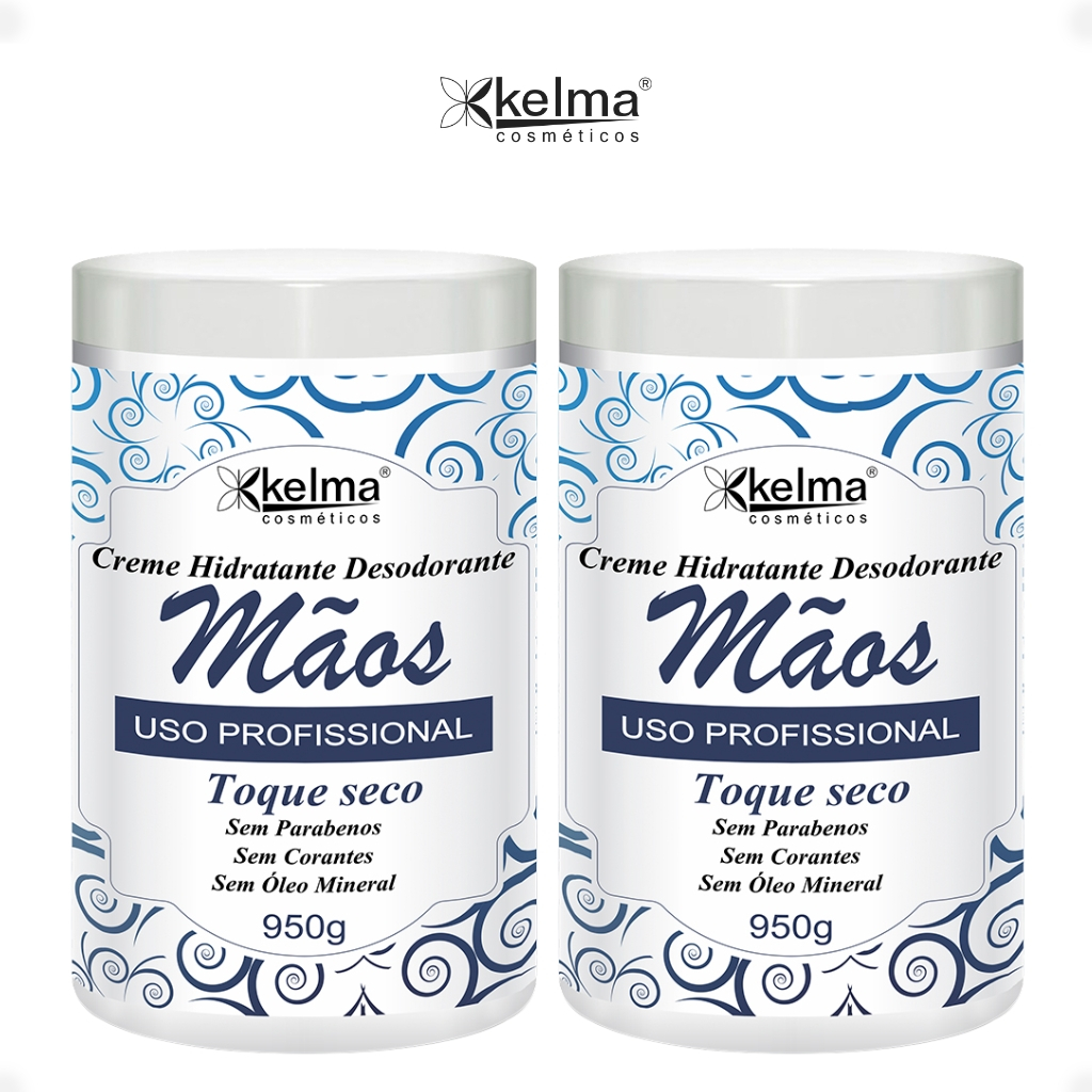 Kit 2 Cremes Hidratantes para as Mãos 950g – Kelma