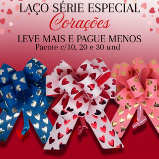 Laço Facil Pronto Para Presente e Embalagem Laço Corações - COMPRE MAIS E PAGUE MENOS em Oferta na Shopee