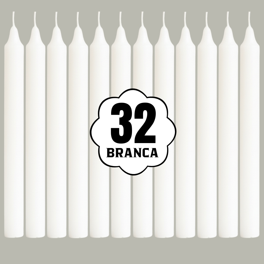 Velas Palito Branca 32 Unidades Numero 9 Atacado 1 Quilo 18cm Parafina Pura Promoção em Oferta na Shopee