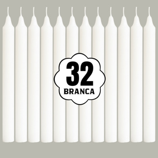 Velas Palito Branca 32 Unidades Numero 9 Atacado 1 Quilo 18cm Parafina Pura Promoção em Oferta na Shopee