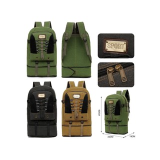 Mochila de lona masculina grande reforçada 50L qualidad resistênte RC-045#