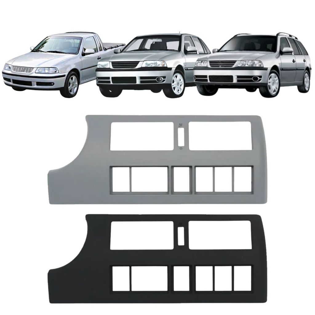 Moldura Painel Central Gol Parati Saveiro G3 Preto ou Cinza claro em Oferta na Shopee