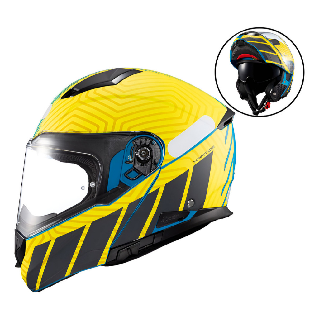Capacete Moto Texx Kratos Cyber Articulado Robocop Escamoteavel Azul Verde Fosco
