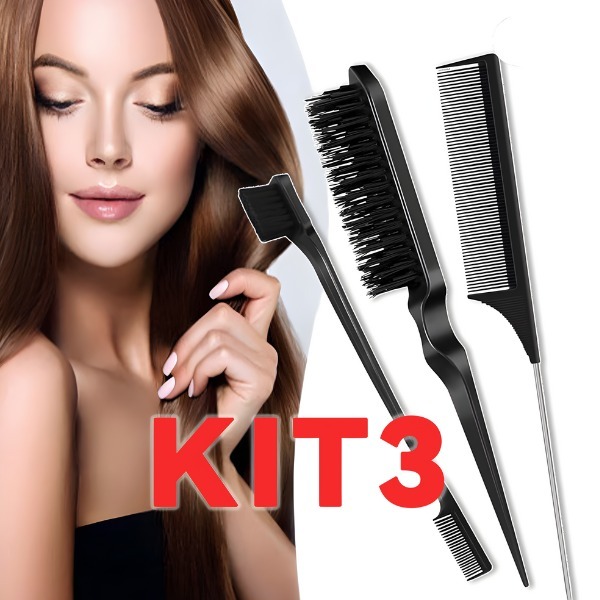 Kit 3 Pentes para Finalização de Penteados Baby Hair em Oferta na Shopee