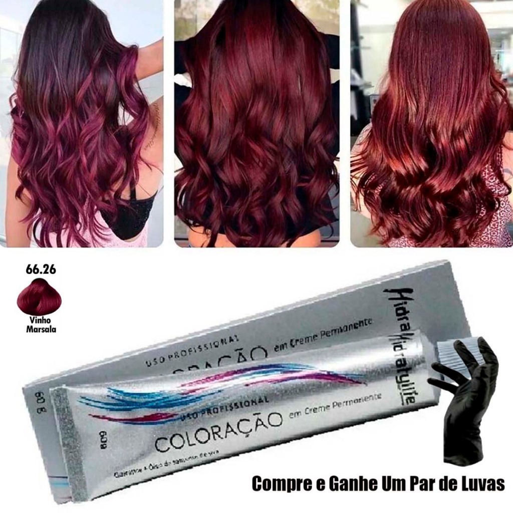 Tinta Coloração Mairibel Vinho Marsala 60g Nº66.26
