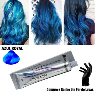 Tinta Coloração Para Cabelo Azul Royal Mairibel Hidraty em Oferta na Shopee