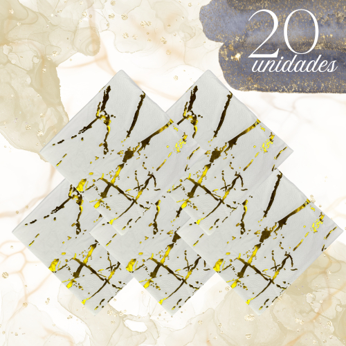 Guardanapo de Papel 20Un Dupla Camada Mármore Dourado Mesa Posta em Oferta na Shopee