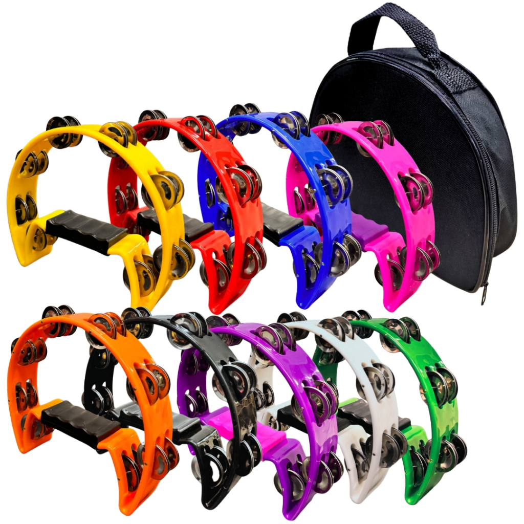 Pandeiro Meia Lua Pandeirola Colorido+ Capa Bag SP em Oferta na Shopee