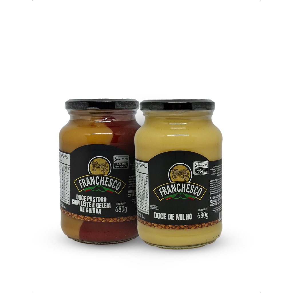 Kit 2 Doces de Leite Gourmet Artesanal Pote de Vidro 680g