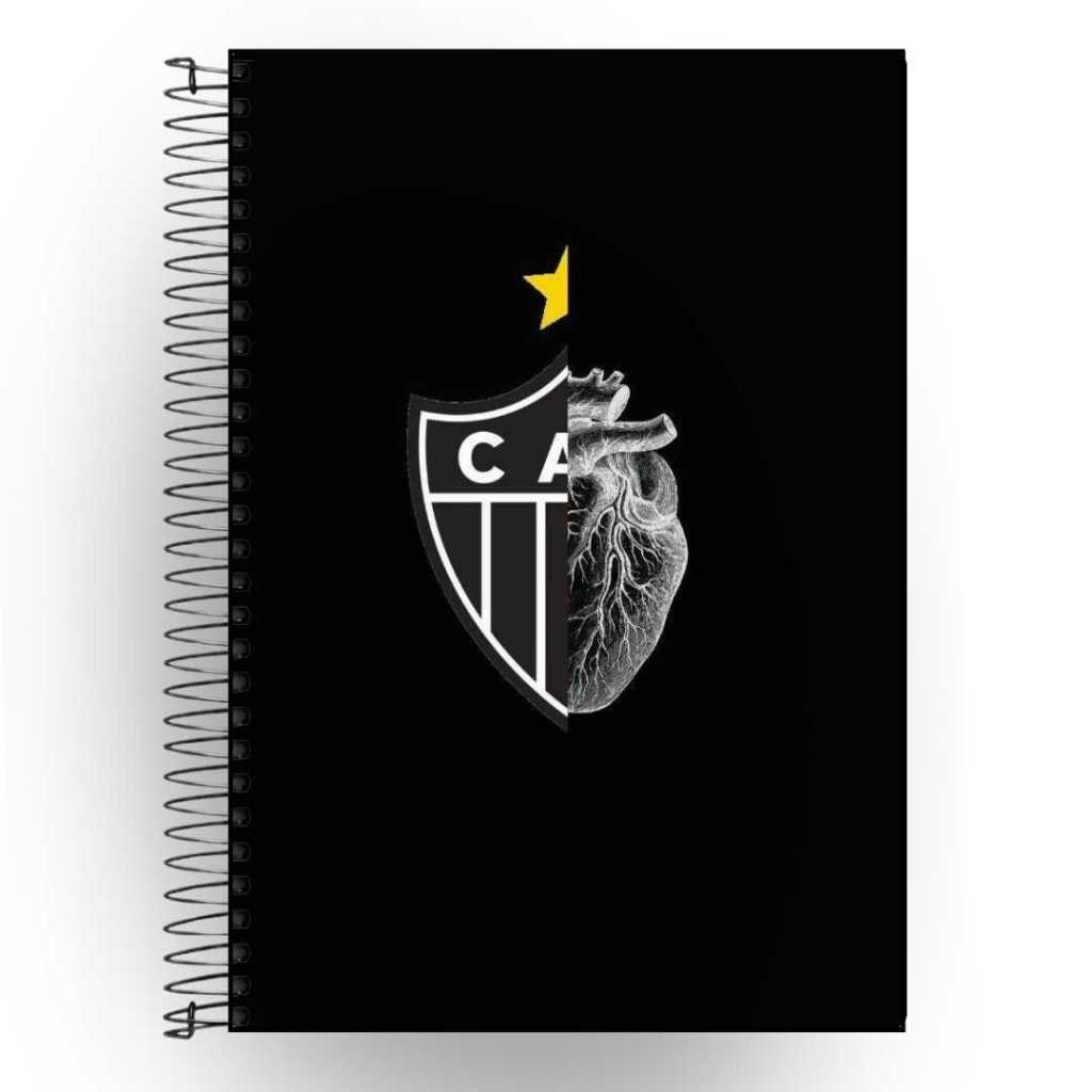 Caderno Personalizado Atlético Mineiro | Capa Dura Plastificada | 1 a 20 Matérias | Escolar e Universitário | Envio Rápi