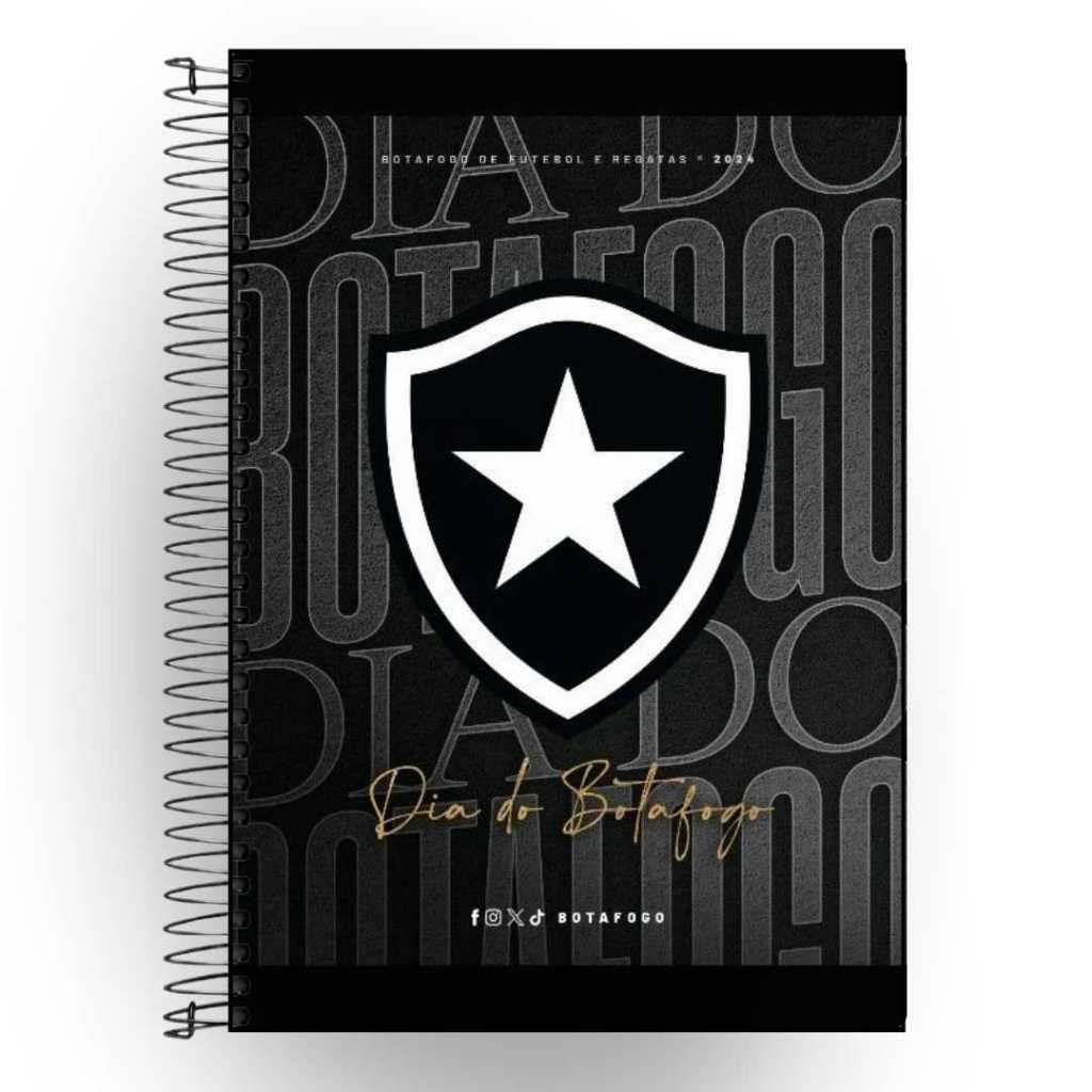 Caderno Personalizado Botafogo | Capa Dura Plastificada | 1 a 20 Matérias | Escolar e Universitário | Envio Rápido em Oferta na Shopee