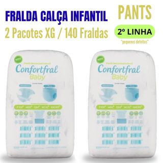 Fralda Calça Confortfral Baby XG com 140 Tiras | Ajuste Perfeito e Alta Absorção | Entrega Rápida