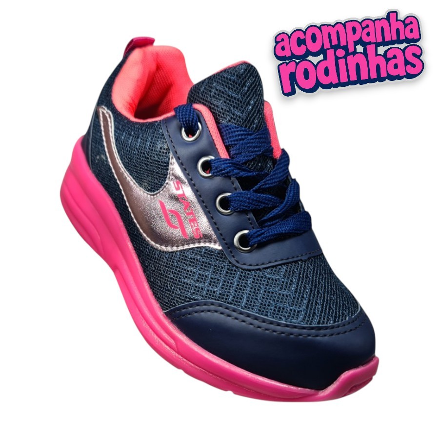 Tênis Infantil Menina com Rodinha Botinho ST040
