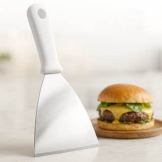 Espatula Para Chapa Premium Reta 5" Original Inox Para Lanches Chapa Cozinha Chapeiro Lanchonete em Oferta na Shopee