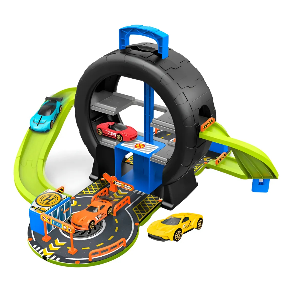 Parque De Estacionamento Pneu Com 4 Carros - Toys Import J24660 em Oferta na Shopee