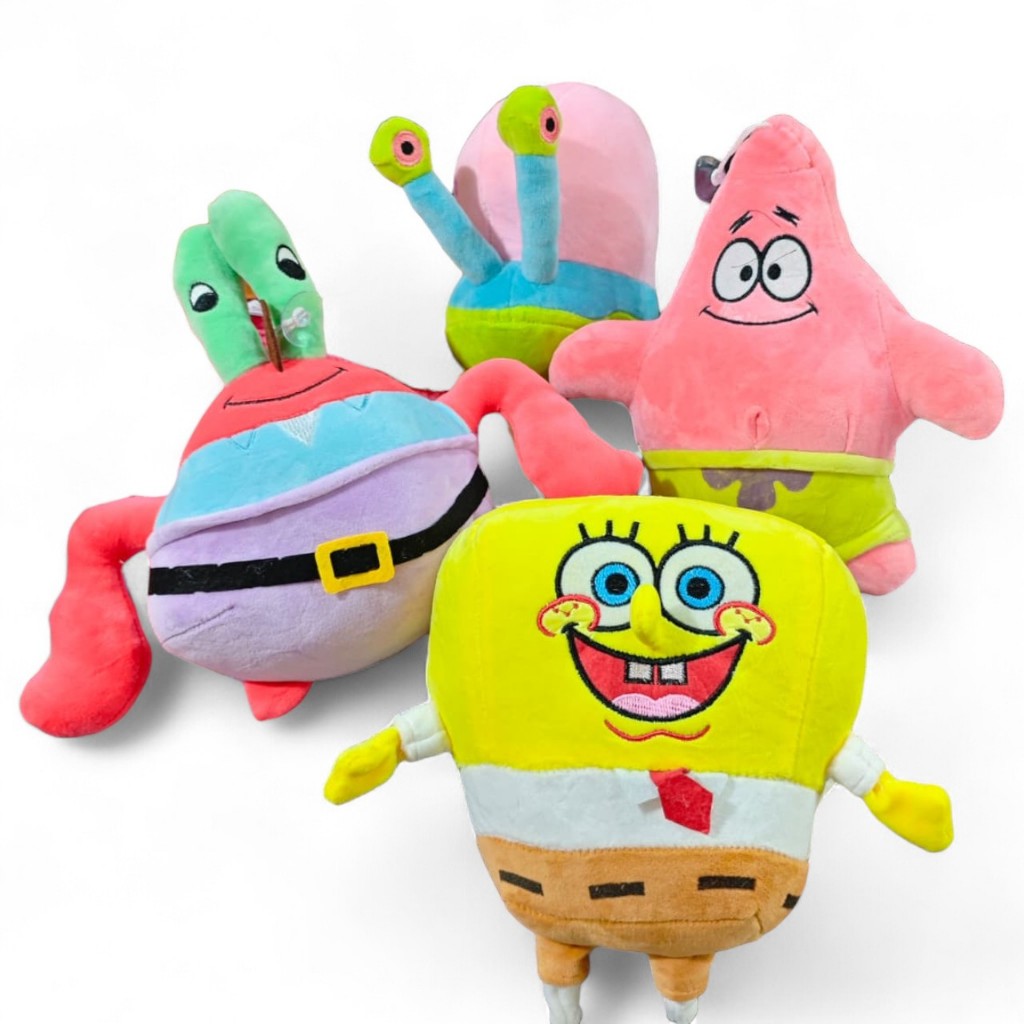 Pelúcia Bob Esponja Patrick Gary Siriguejo Bordado Importado Pronta Entrega/Envio Rápido