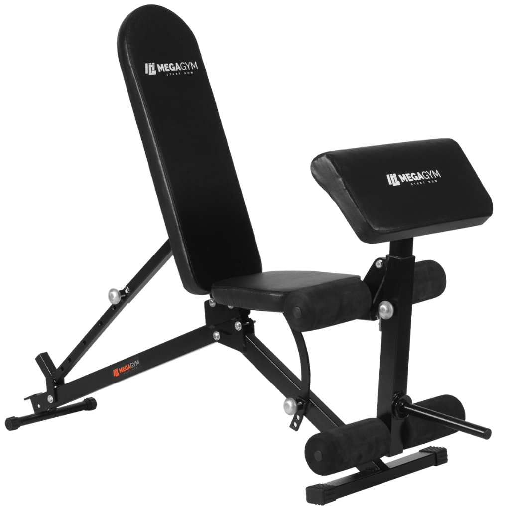Banco De Academia Para Treino Musculação Com Cadeira Extensora e Flexora + Apoio Scott