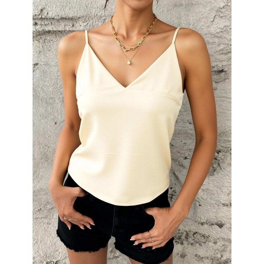 Regata cetim feminina sexy para verão em Oferta na Shopee