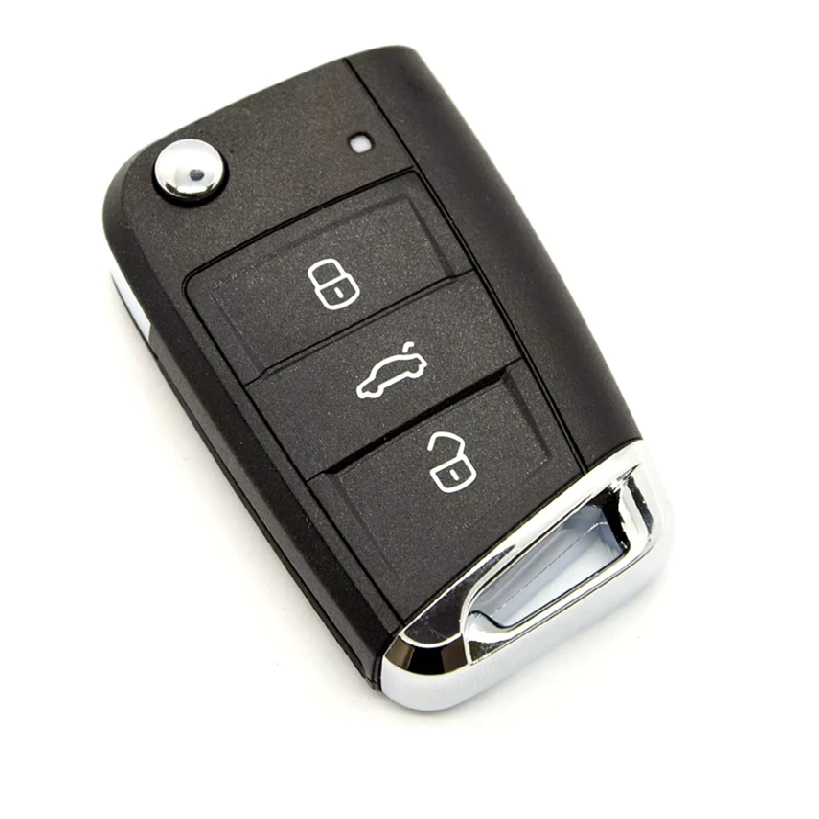 Chave Canivete Vw Novo Polo Nivus T-cross Virtus 3 Botões Carcaça em Oferta na Shopee