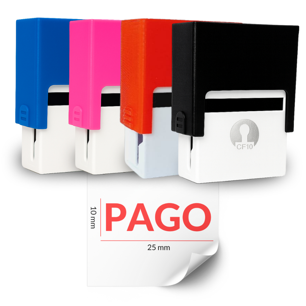 Carimbo PAGO Auto Entintado em Oferta na Shopee