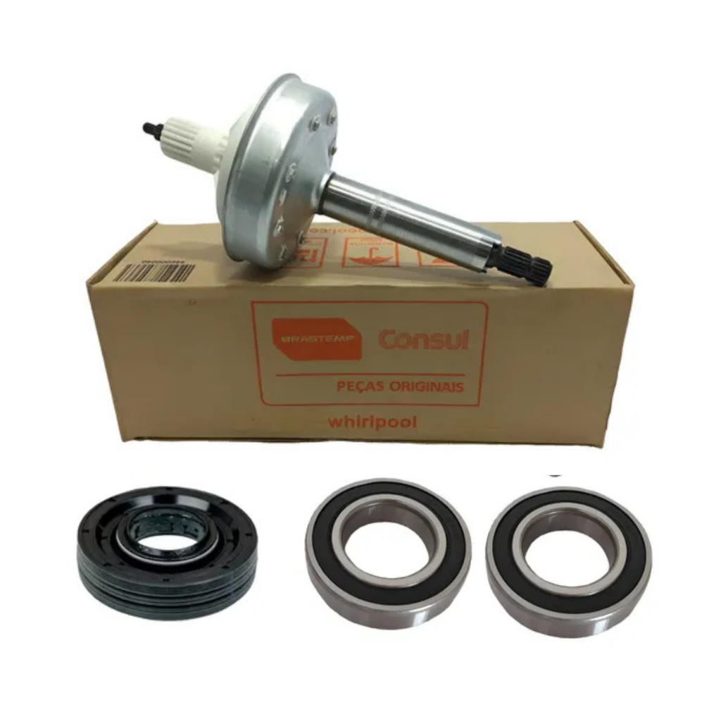 Kit Mecanismo Eixo Mini Brastemp/Consul Original CWH12 BWJ09 BWK12 CWS11 CWE09 CWS12...