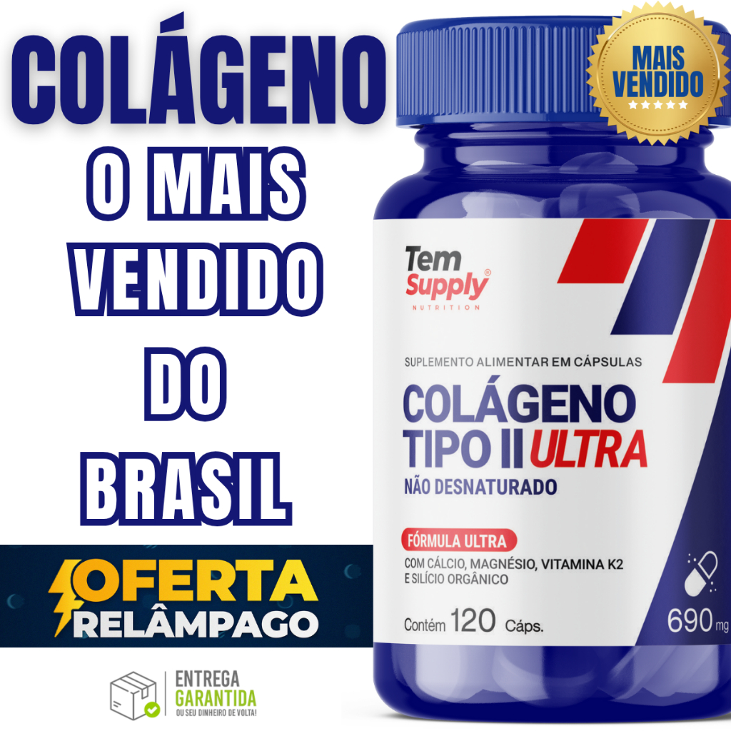 Colageno Tipo 2 Ultra O mais vendido 120 Caps