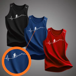 Kit 3 Regatas Ciclismo Dry Fit Masculina Estampada Camiseta Esportiva Leve