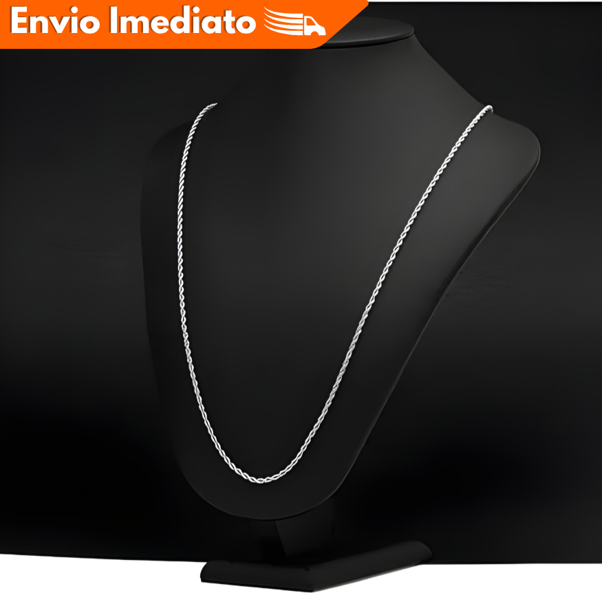 Corrente Prata Feminina Trançada: Onde Comprar | BuscaProdutos