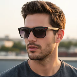 Óculos de Sol Polarizado Esportivo Quadrado Premium Moderno Tendencia uv400 Masculino Feminino