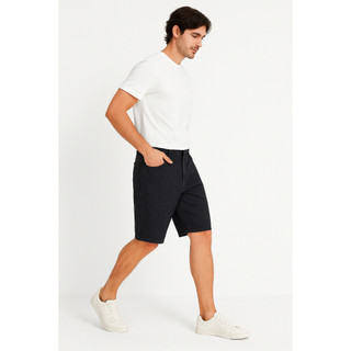 bermuda jeans preta rasgada jogador