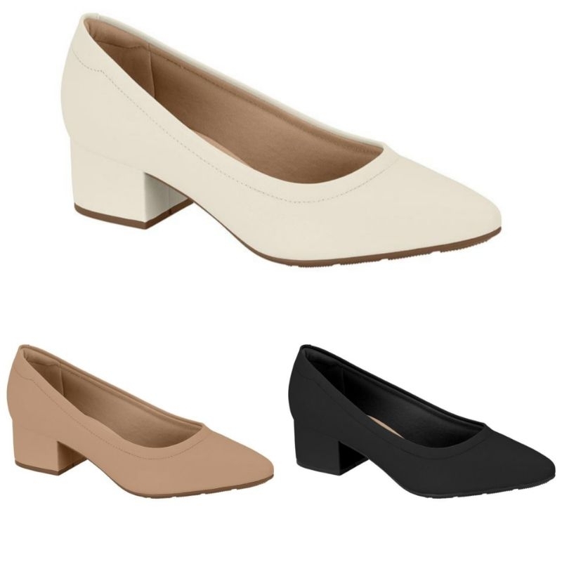 Sapato Scarpin feminino Ortopédico Modare Salto Grosso 7340123 em Oferta na Shopee
