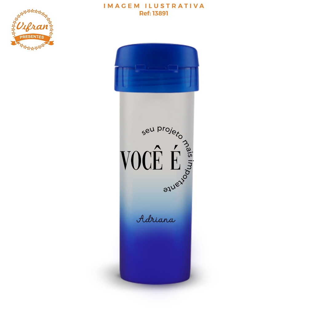 Kit com 55 Garrafas Squeeze Personalizada 475ml Acqua Bio - Leve, Resistente e com Gravação de Nome!