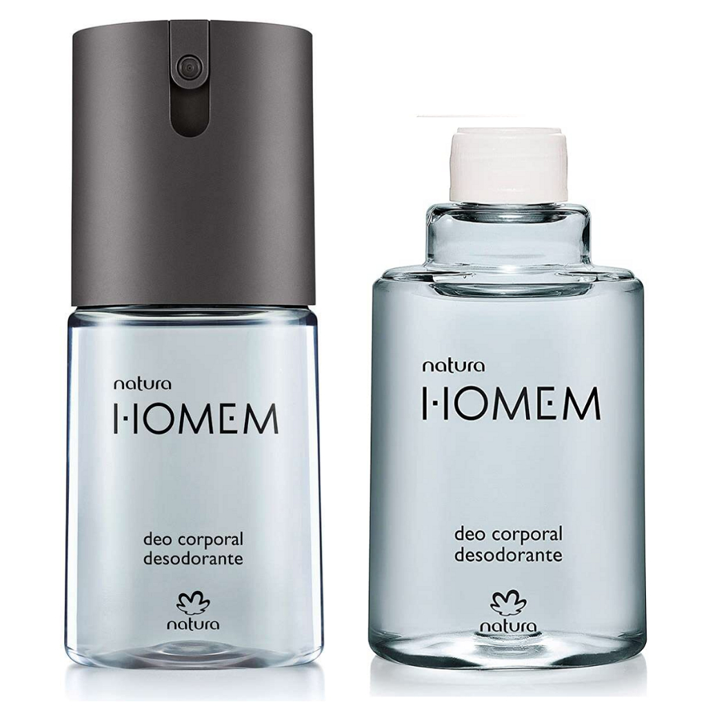 Natura Homem Deo Corporal + Refil Natura 100ml Cada