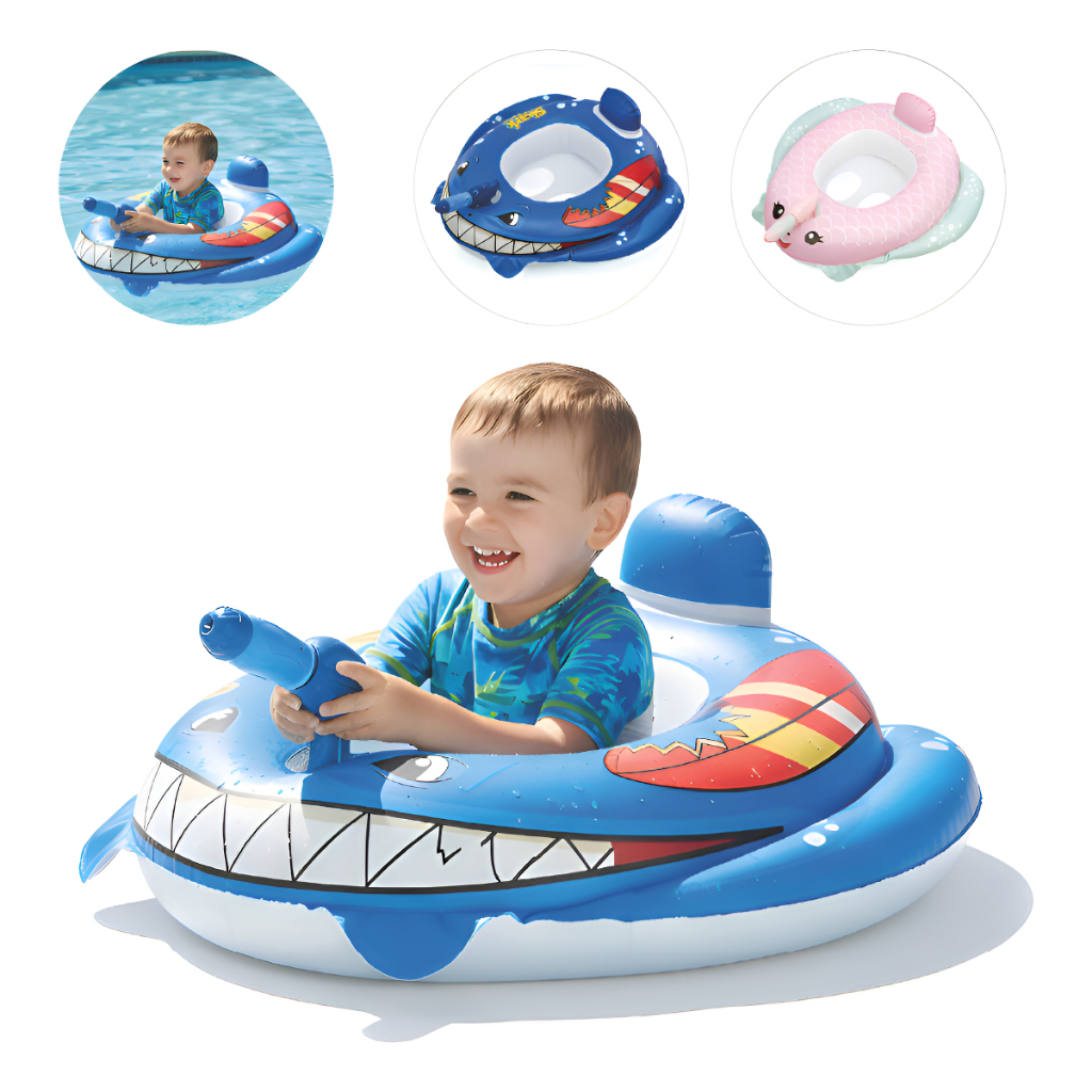 Boia Flutuador  Inflável Com Arminha De Água Brinquedo Piscina Praia Proteção e Diversão