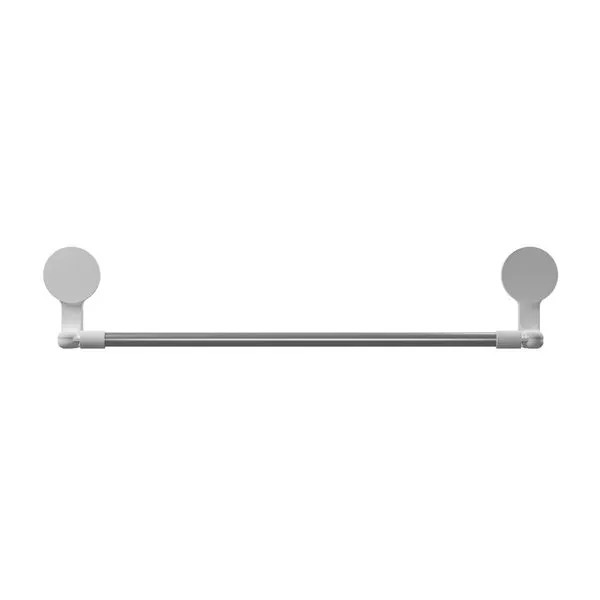 Porta Toalha para Banheiro Linear com Ventosa Adesivo Astra Branco