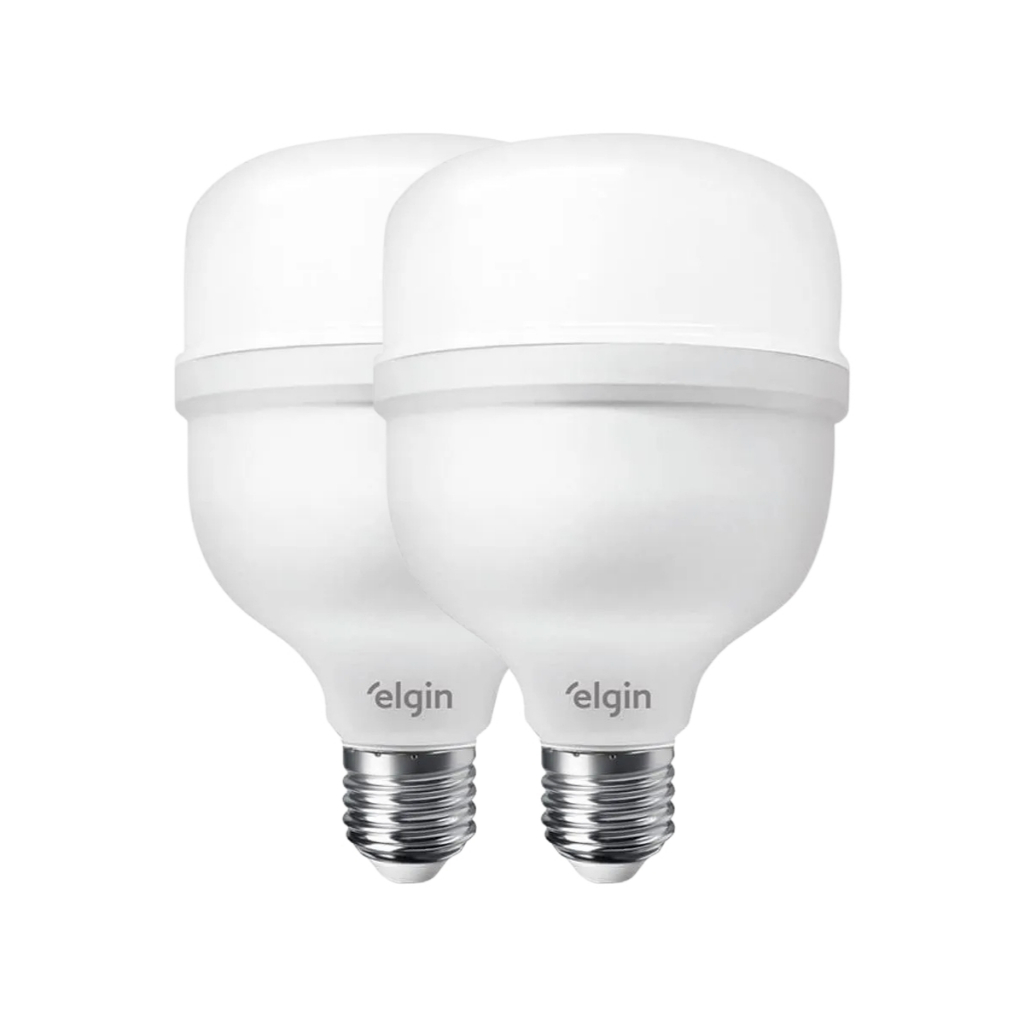 Kit De 2 Lâmpada Bulbo Led Potência 30W Branco Frio Elgin