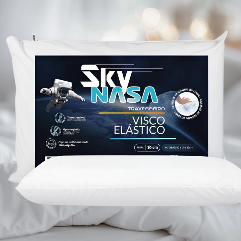 Kit 2 Travesseiros Algodão Dormir Conforto Apoio Cabeça Macio Ortopédico Pescoço Encosto