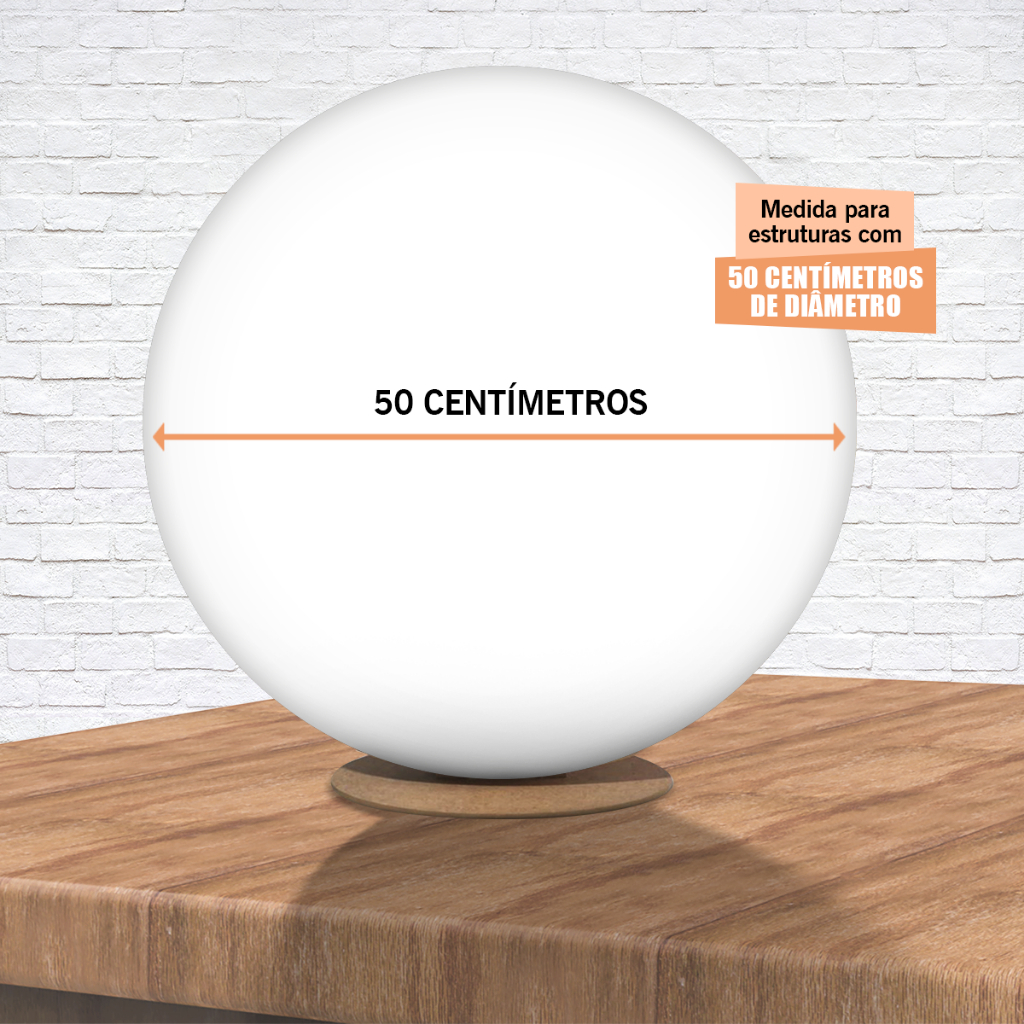 Painel Redondo Festa em casa só um bolinho Volta ao Sol 50x50cm