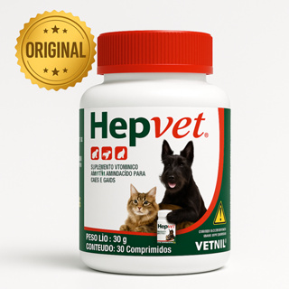 Hepvet Vetnil 30 Comprimidos – Suplemento ao Fígado de Cães e Gatos! em Oferta na Shopee