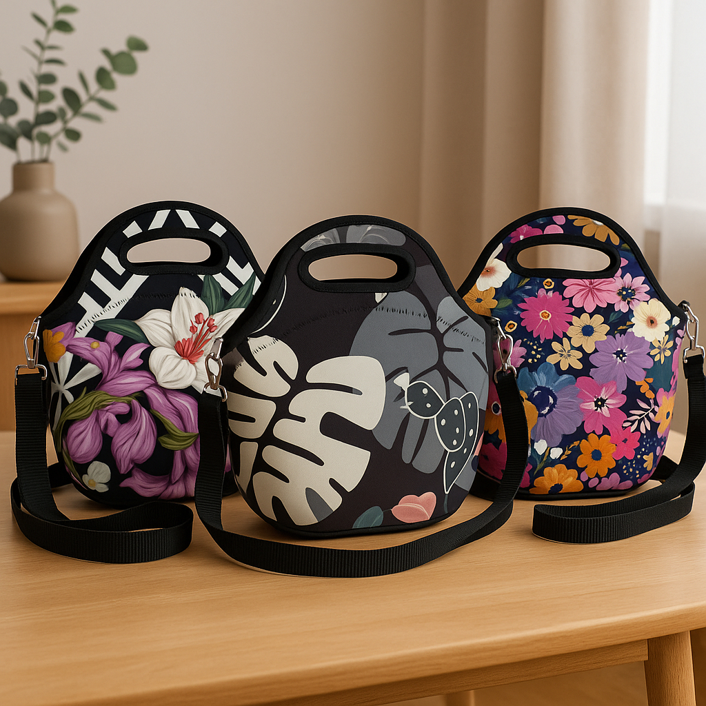 Bolsa Lancheira Térmica Feminina para Academia e Passeio com Alça e Zíper – Lindas Estampas MEGA OFERTA