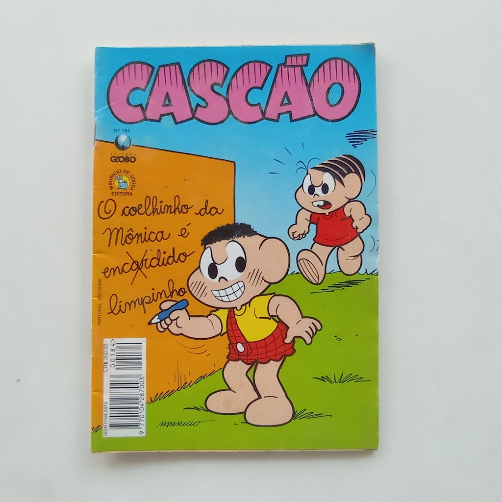 Gibi Cascão nº 184 - Turma da Mônica - Ed. Globo - 1994