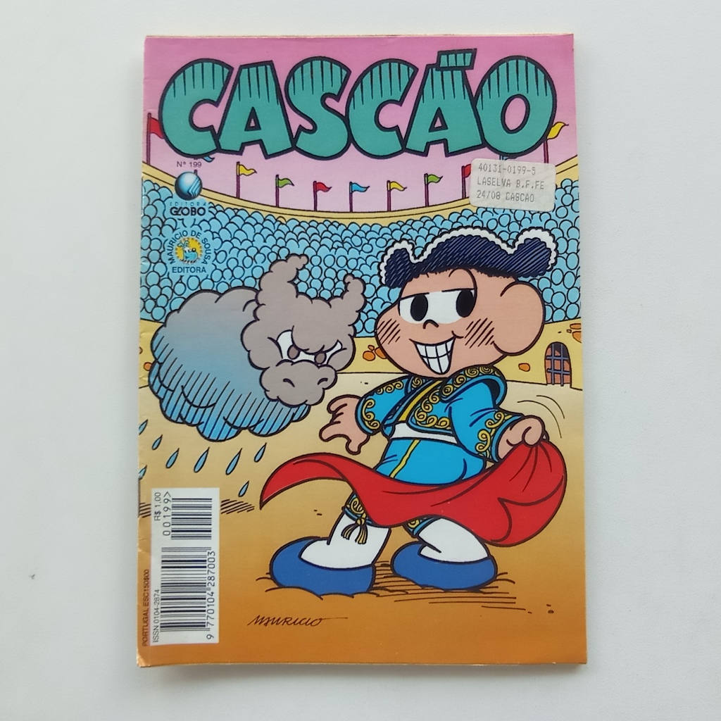 Gibi Cascão nº 199 - Turma da Mônica - Ed. Globo - 1994