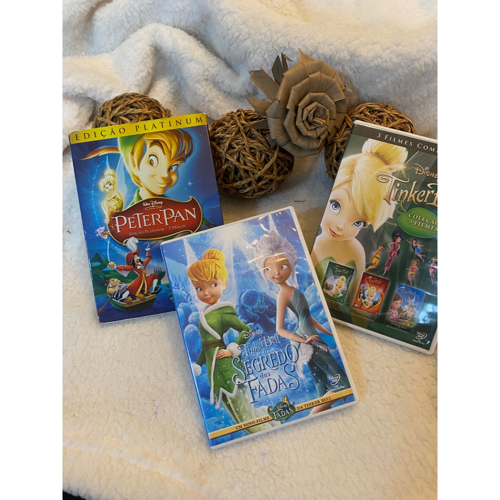 DVD - COMBO 4 FILMES TINKER BELL (SININHO) E FILME PETER PAN (EDIÇAO PLATINUM) - FL007