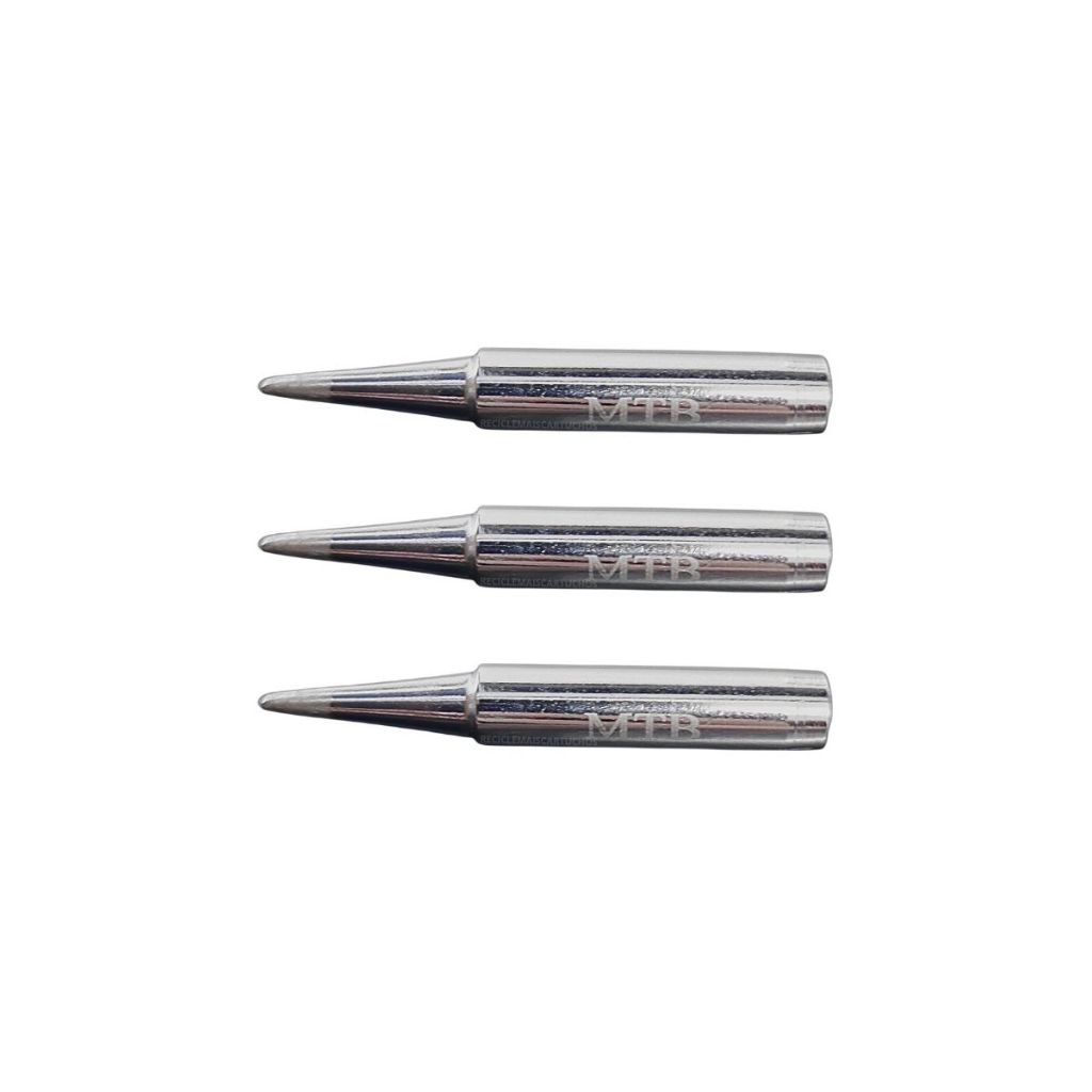 3x Ponta 1mm Hikari Cônica para Estação de Solda Compatível com Yaxun 936B 878D Hakko FX888