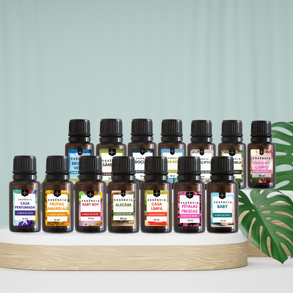 Kit 10 Essências Concentradas para Sabonete Artesanal – Aromas Premium de Alta Fixação – 10ml