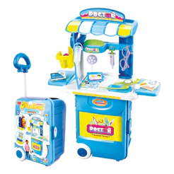 Brinquedo Kit Maleta Médica 31 Peças Com Rodas - Toys Import J24225