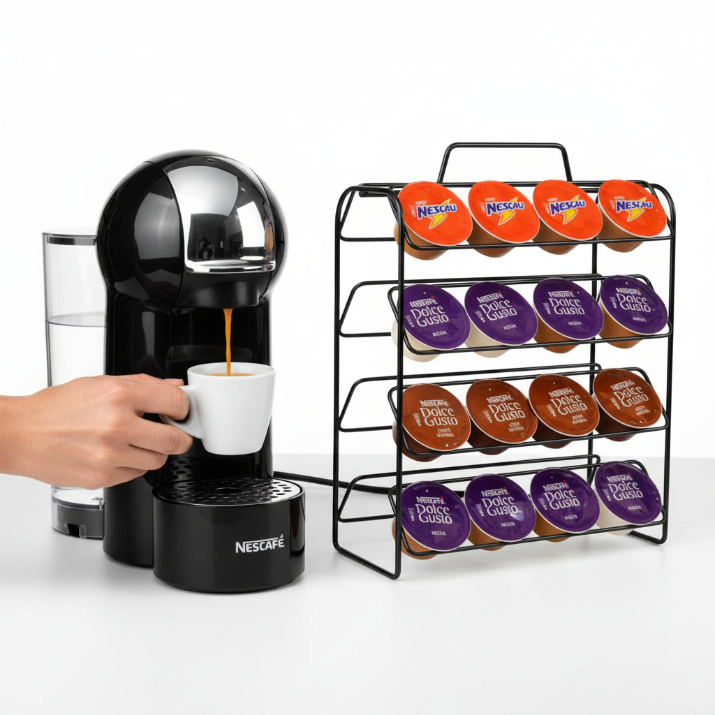 Suporte Porta 32 Cápsulas Cafe Dolce Gusto Cafe Preta