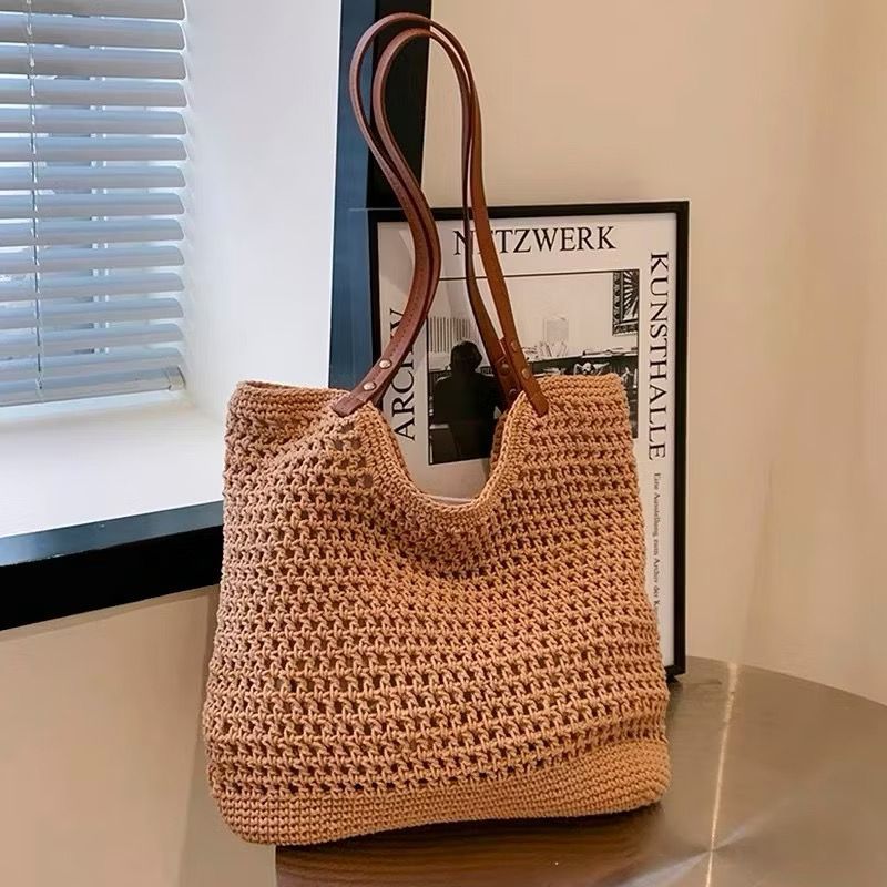 Bolsa Ombro Artesanal Crochê Moda Casual em Oferta na Shopee