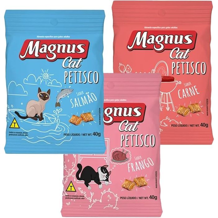 PETISCO PARA GATO MAGNUS CAT 40G - KIT COM 4 UNIDADES